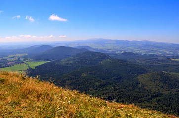 the famous Puy-de-Dôme, volcano of Auvergne which dominates the city of Clermont-Ferrand