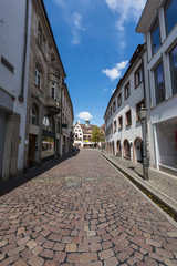 Fototapeta na wymiar Picturesque streets of Freiburg im Breisgau, Germany