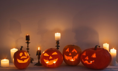 halloween pumpkin on white background