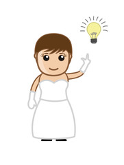 Cartoon Girl Got an Idea bride idea