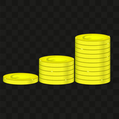 A picture of pennies with a euro sign on a transparent background