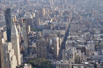 Fototapeta premium Vue aérienne de New-York de l'empire state building