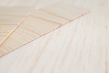 Balsa wood smooth background. Perspective view.