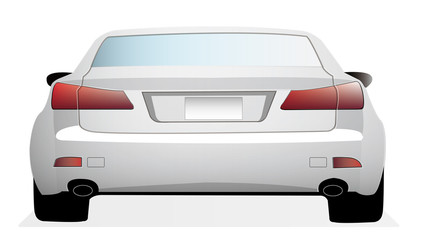 car / rear view / illustration