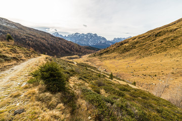 Autumn morning in the alps