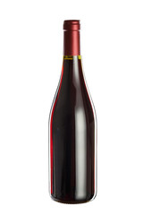 Бутылка с вином. Изолированный белый фон.