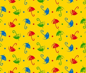 Seamless background with umbrellas. 