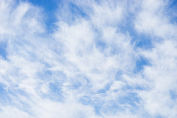 cloudscape on blue sky background
