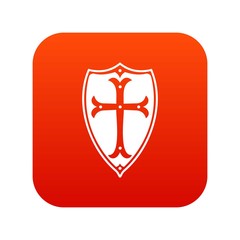 Shield icon digital red