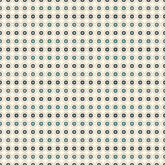 Outline seamless pattern with horizontal lines and circles. Strings of beads motif. Minimalist geometric background.