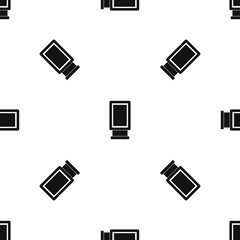 Advertising signs pattern seamless black