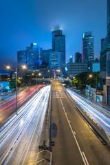 Fototapeta na wymiar busy traffic trails in downtown hong kong,china,asia.