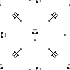 Street lamp pattern seamless black