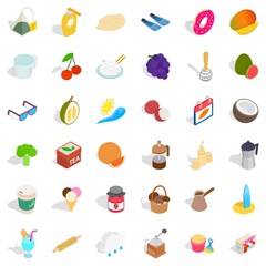 Sweet icons set, isometric style
