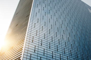 cross section of office buildings against sunlight,suzhou,china.