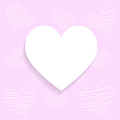 Valentine Heart Banner Vector