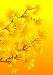 Spring Leaves Branches Background