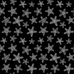 Sea Stars Seamless Pattern