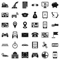 Message icons set, simple style