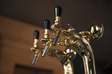 Beer tap from bar counter