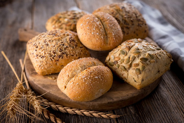 Various types of bread