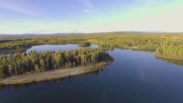aerial view of Chena Lake landscape