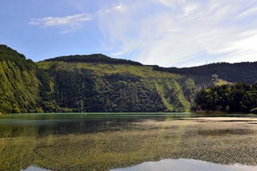 Wanderung nach Cete Cidades (Azoren) zu den Kraterseen Laguna verde und laguna azul