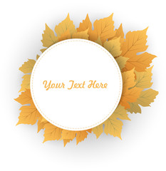 Vintage Leaves Festive Banner Design - Autumn Vintage Style Background