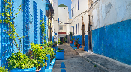 Fototapeta na wymiar street in the old part of Rabat, Morocco