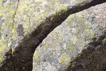 Cliff and stones in the fjord Norway