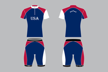 USA cyclist clothes, Sportwear model for American national team