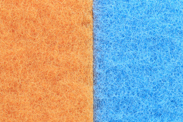 Orange mix Blue Plastic fibers Texture background.