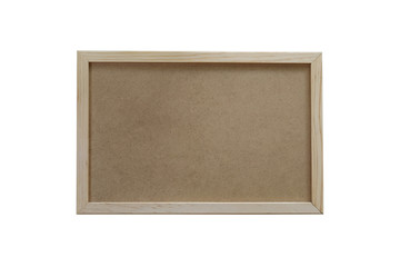 Fototapeta premium Brown wood frame on wooden floor.