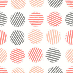 Abstract geometric seamless pattern with circles.