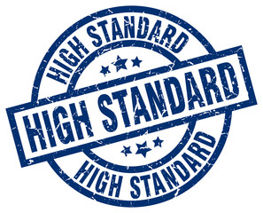 Fototapeta premium high standard blue round grunge stamp