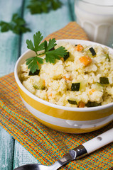 Milk porridge with vegetables