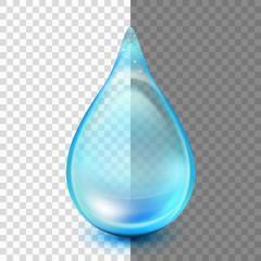 Drop isolated on transparent background. EPS 10 vector