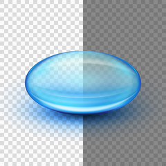 Transparent soft gel capsule. EPS 10