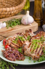 Grilled pork chops