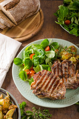 Grilled pork chops