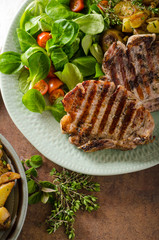 Grilled pork chops