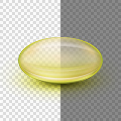 Transparent soft gel capsule. EPS 10