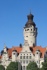 Obraz premium Leipzig - Neues Rathaus, Deutschland