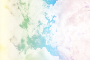 sun and cloud background with a pastel color