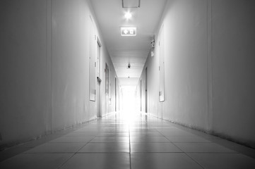 corridor with light in apartment