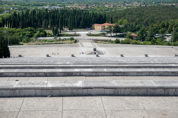 Redipuglia, Gorizia, Italy, August 23, 2016: The World War I memorial of Redipuglia is one of the largest monumental military cemetery in the world