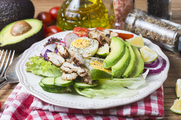 Mixed chef's salad.Mixed chef's salad