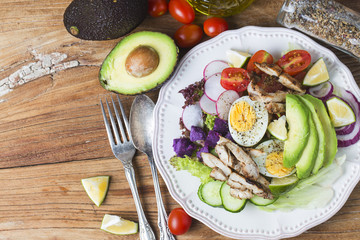 Mixed chef's salad.Mixed chef's salad