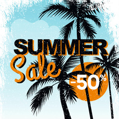 Summer sale. Special Offer Poster, Banner Discount, Vector illustration. Abstract. Web banner or for e-commerce, on-line cosmetics shop, fashion & beauty shop, hand-made store.