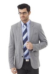 Portrait of happy businessman